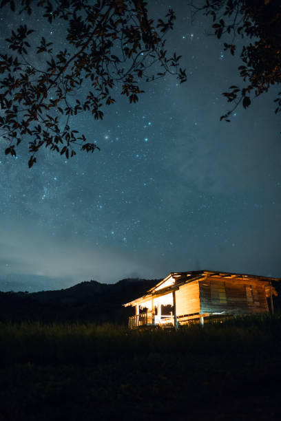 istock Milky way and bonfire at night 1630762968