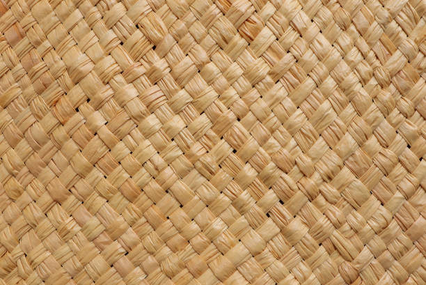 istock Brown wicker woven bag or straw bag. Woven natural straw texture as background. Wicker woven texture 1630782500