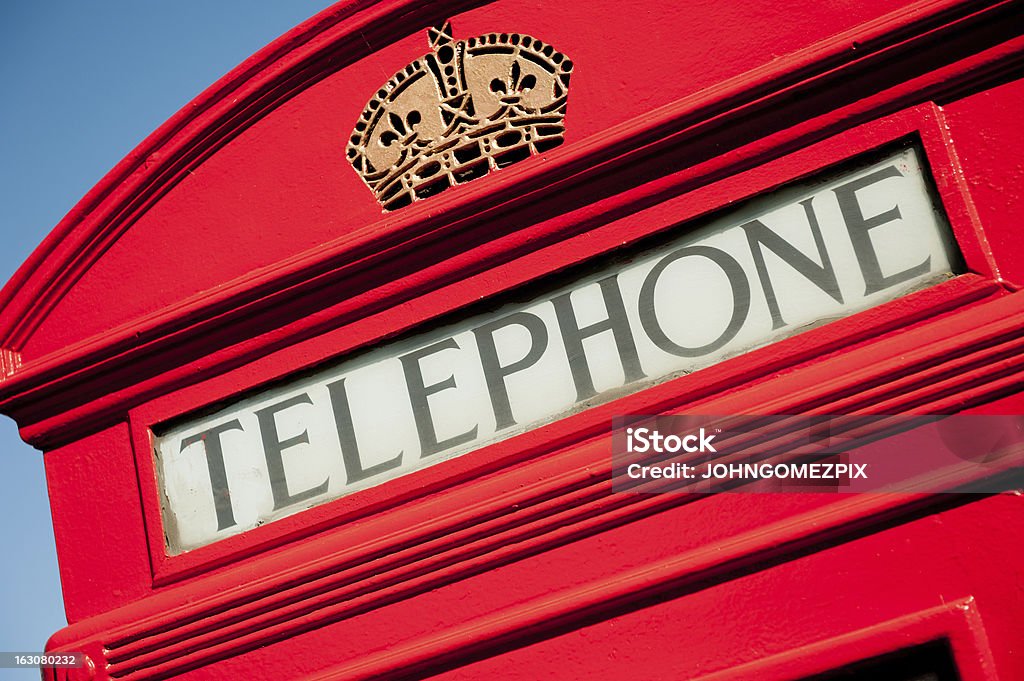 Teléfono rojo de la caja - Foto de stock de Aire libre libre de derechos