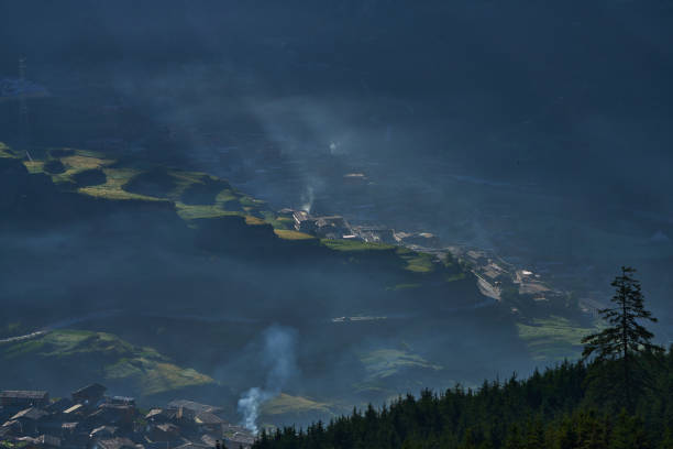 Aba Qiang and Tibetan Autonomous Prefecture, Sichuan Province - mountains and grassland scenery under the blue sky