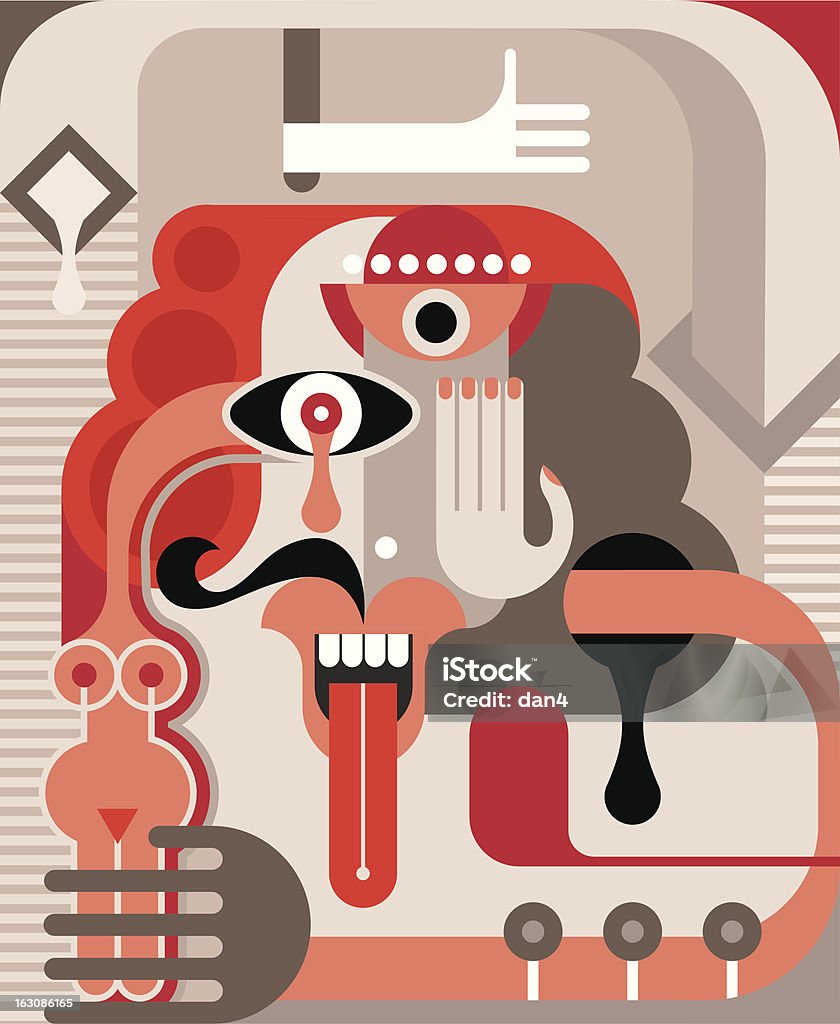 portrait illustration vectorielle abstrait - clipart vectoriel de Abstrait libre de droits