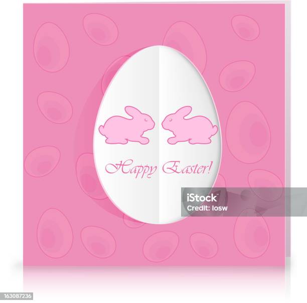 Pink Papier Easter Egg Stock Vektor Art und mehr Bilder von Abstrakt - Abstrakt, Ankündigung, Appliqué