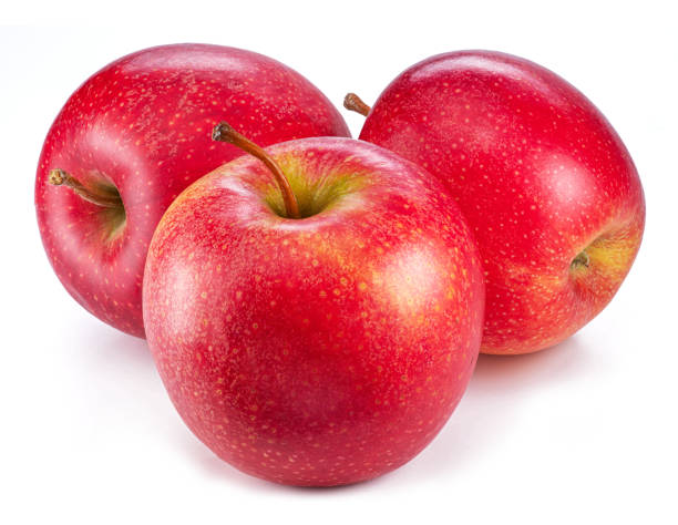 istock Ripe red apples isolated on white background. 1630879554