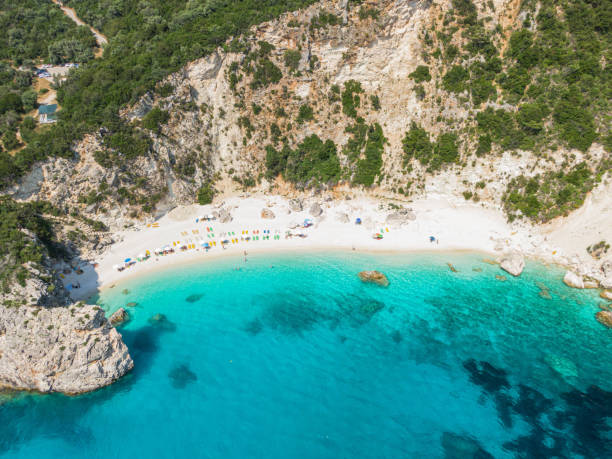 istock aerial view of Agiofili beach 1630880180