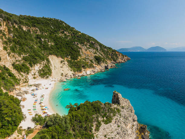 istock aerial view of Agiofili beach 1630880685