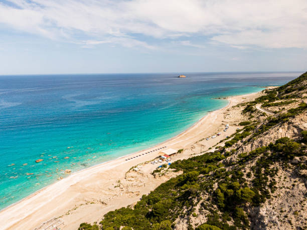 istock aerial view of Gialos beach 1630880726