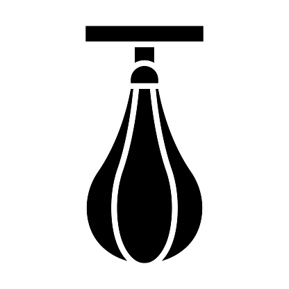 Speed Bag Vector Glyph Icon For Personal And Commercial Use.