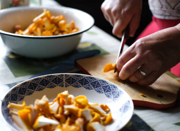 istock Cooking chanterelles close-up 1630928742