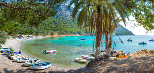 istock Exotic Mourtias beach on Samos island, Greece. 1630977324