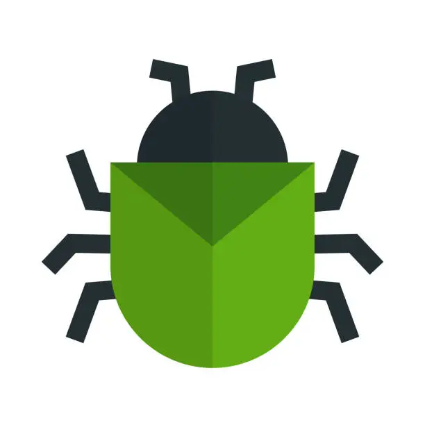 Vector illustration of Flat design beetle icon. Insect icon. Vector.