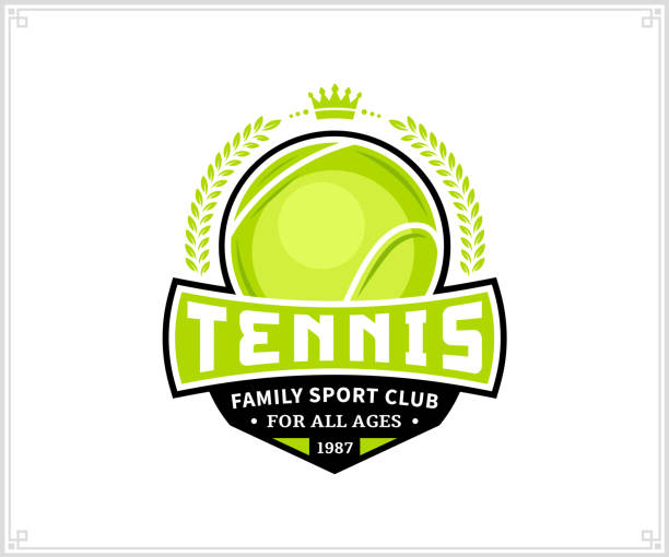Vector tennis club logo vector art illustration