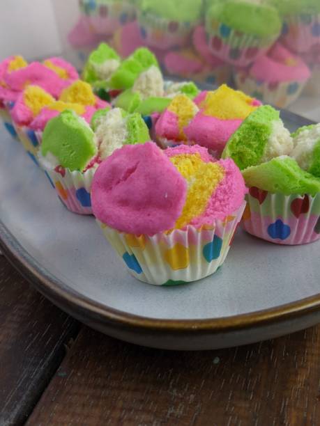 istock Popular Malaysian cakes called kuih apam mekar beras in selective focus and blurry. Usually eaten during breakfast or tea. 1631098279