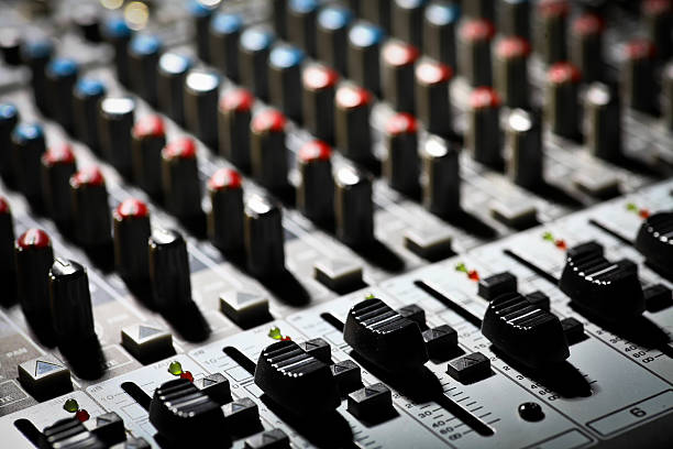 istock Music mixer desk 163113175