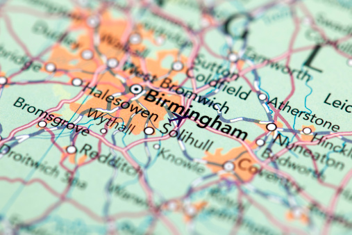 Map of Birmingham. 