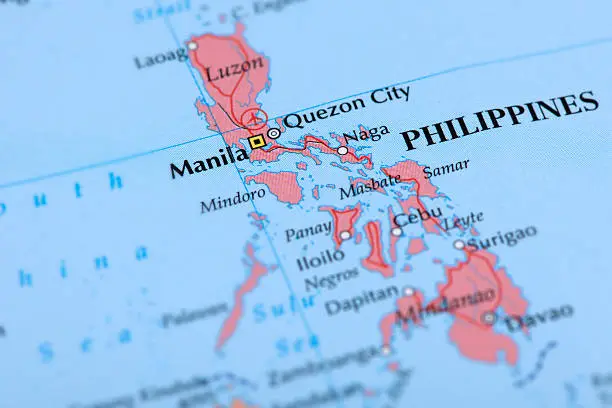 Map of Philippines. 