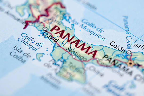 PANAMA Map of Panama.  isla san salvador stock pictures, royalty-free photos & images