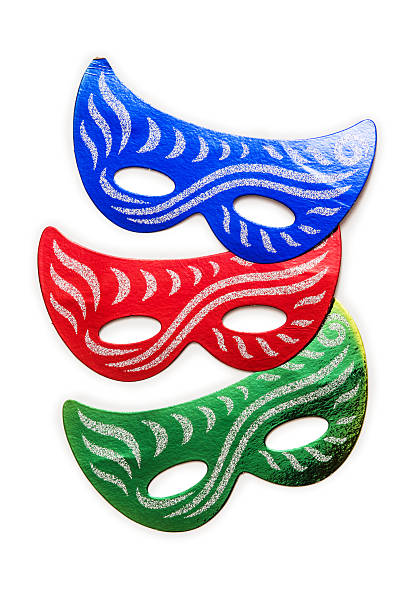 istock Carnival masks isolated on the white background 163113976
