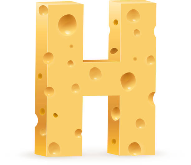 litery wykonane z serem - alphabet cheese parmesan cheese inspiration stock illustrations