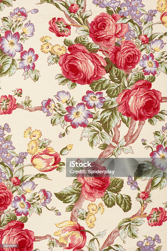 Débonnaire Gros plan de tissu fleuri vintage - Photo de Fleur - Flore libre de droits