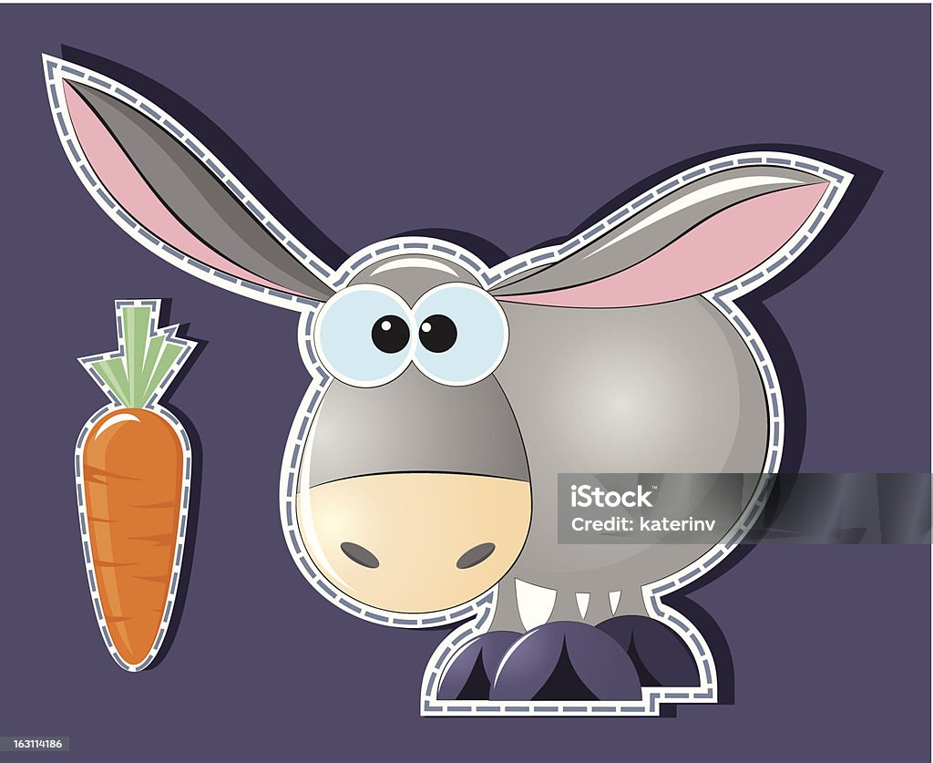 donkey и морковь - Векторная графика Векторная графика роялти-фри