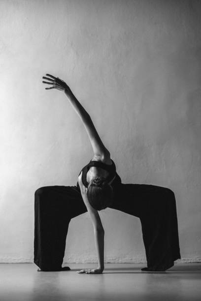 Beauty of ballet. Black and white photo stock photo