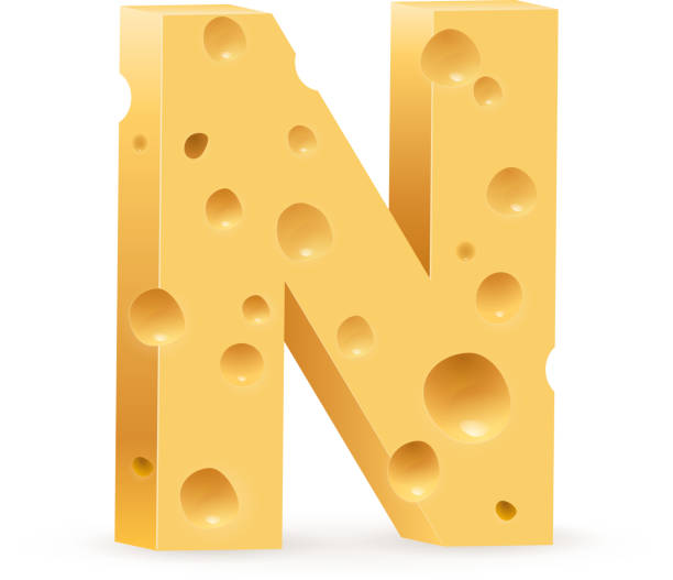 litery wykonane z serem - alphabet cheese parmesan cheese inspiration stock illustrations