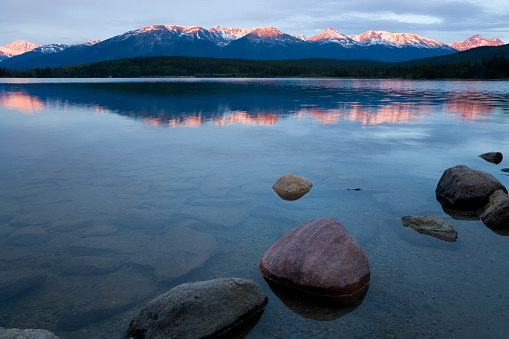 Sunrise at Pyramid Lake, Jasper National Park, Alberta, Canada