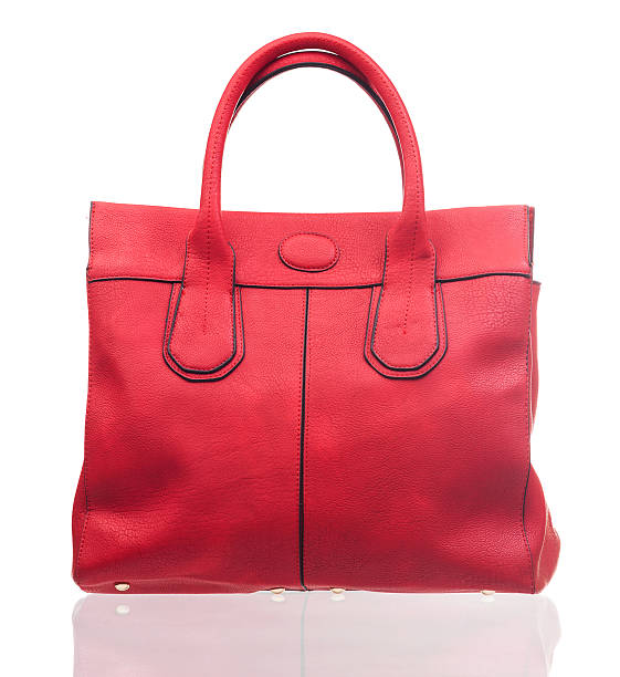 istock Red women bag over white 163119566
