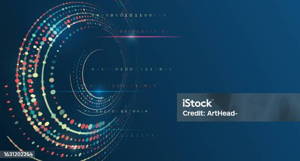 Big Data Visualization Abstract Stream Information With Circles Array ...