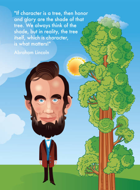 ilustrações de stock, clip art, desenhos animados e ícones de abraham lincoln quotes and portrait - travel destinations famous place abraham lincoln president