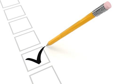 Customer satisfaction survey check mark service form