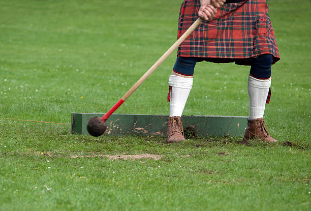 istock Hammer Throw at Highland Games 163121704