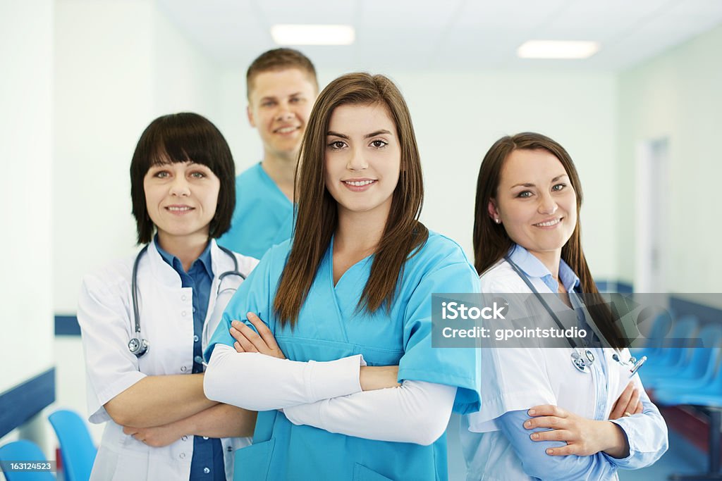Bem sucedida equipe de médicos - Foto de stock de Estudante de Medicina royalty-free