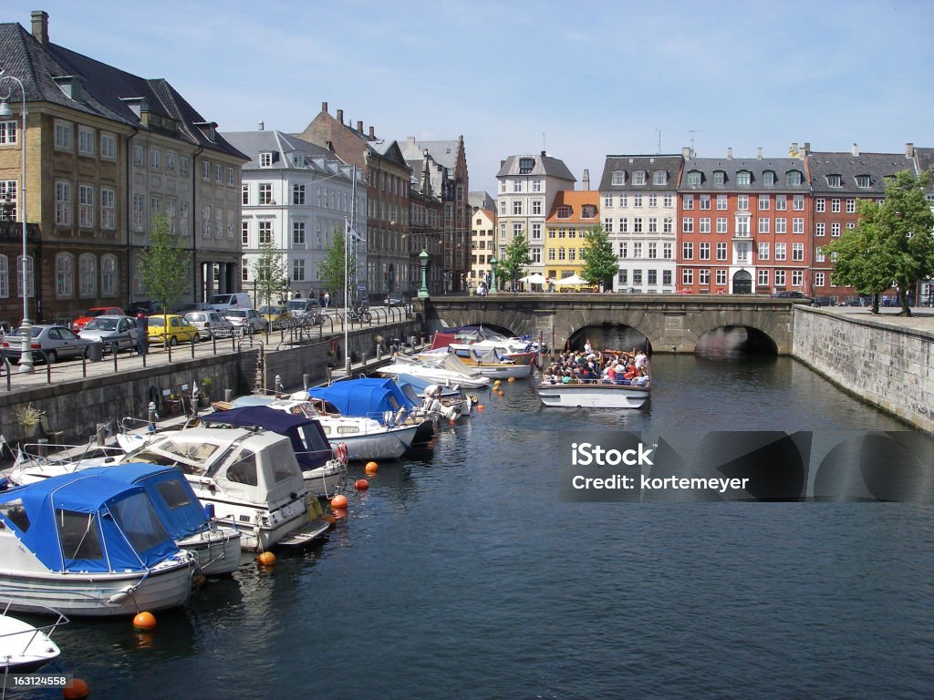 Canal in der Innenstadt von Kopenhagen - Lizenzfrei Brücke Stock-Foto