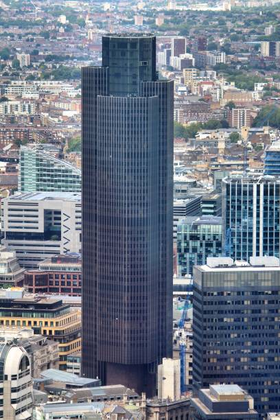 London UK Tower 42 Tower 42 building in London. It was built in 1980 and is one of tallest skyscraper in the City of London (183m tall). tower 42 stock pictures, royalty-free photos & images