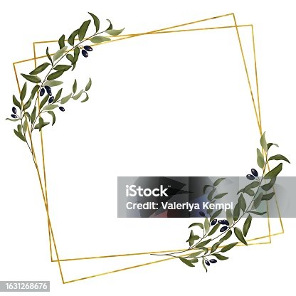 istock Design frames with tropical flowers and leaves. Watercolor illustrations, hand-drawn. High resolution, isolates on a white background. 1631268676