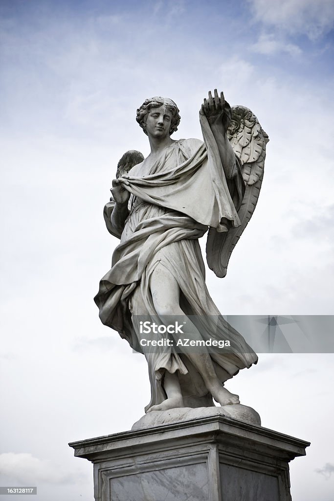 Sant Angelo Angel One of the Sant Angelo bridge angels. Rome, Italy. Canon 1Ds Mark III Angel Stock Photo