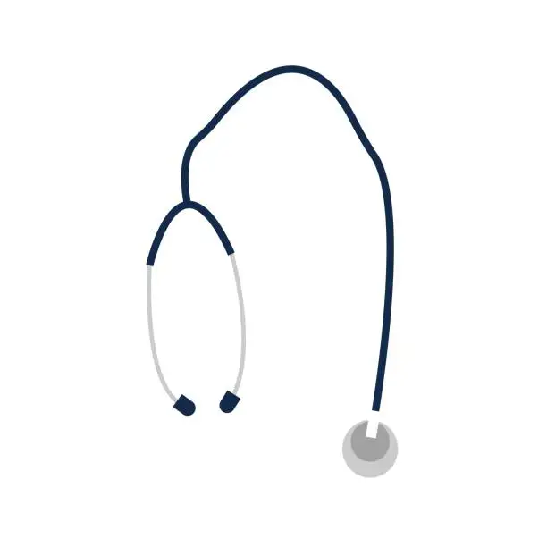 Vector illustration of Illustration, medical icon, stethoscope