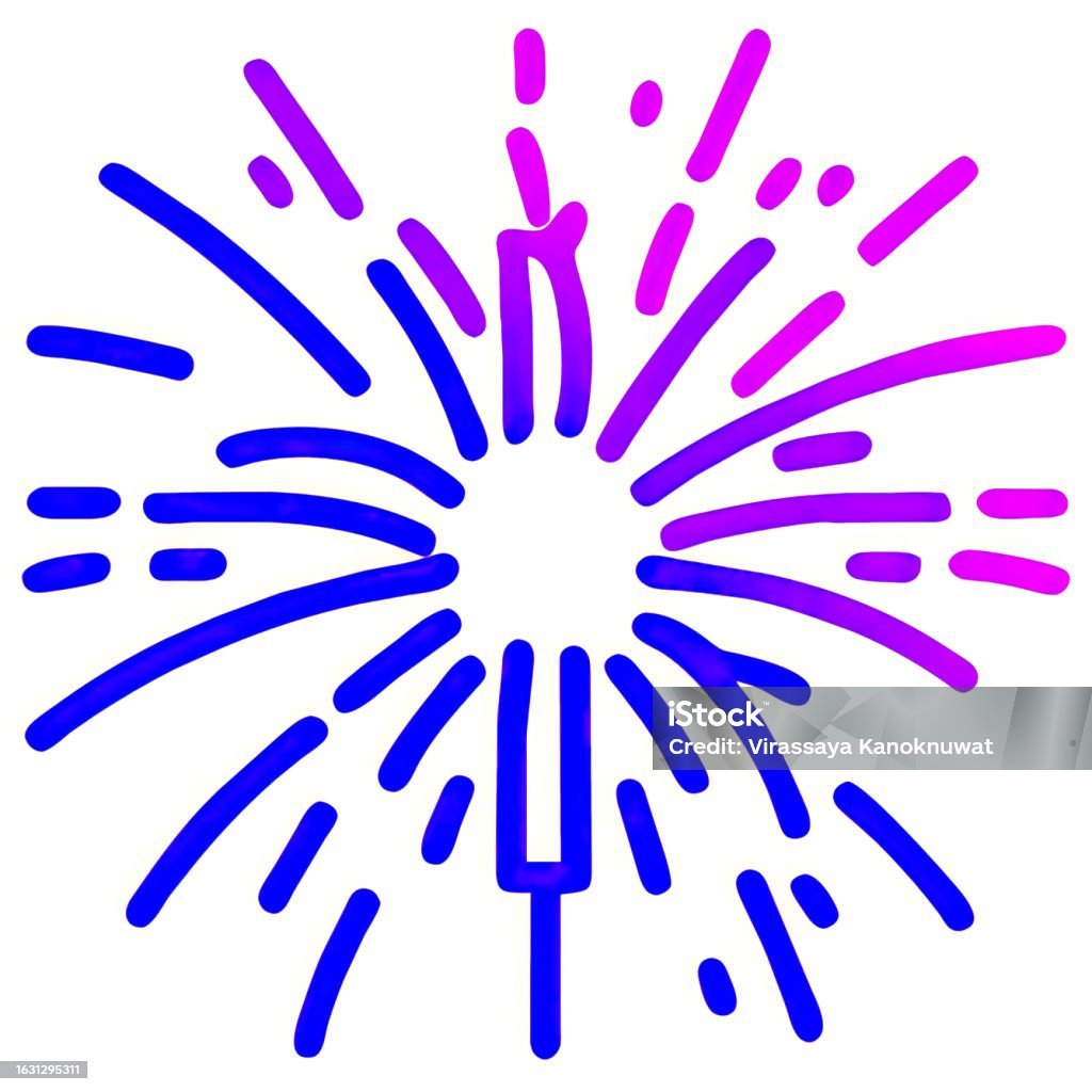 Fireworks Gradient Firework Gradient Outline Vector Art Collection Stock Illustration ...