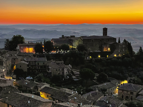 City of Montalcino caught in sunrise