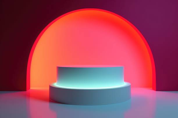 istock 3D Abstract minimal podium with bright colors 1631321538