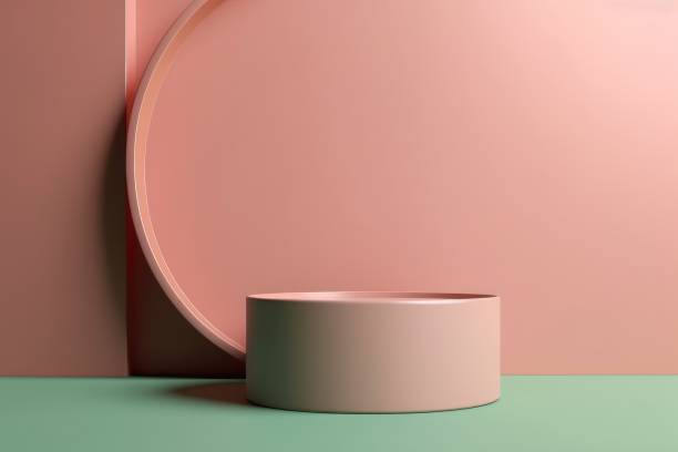 istock 3D Abstract minimal podium with bright colors 1631321555