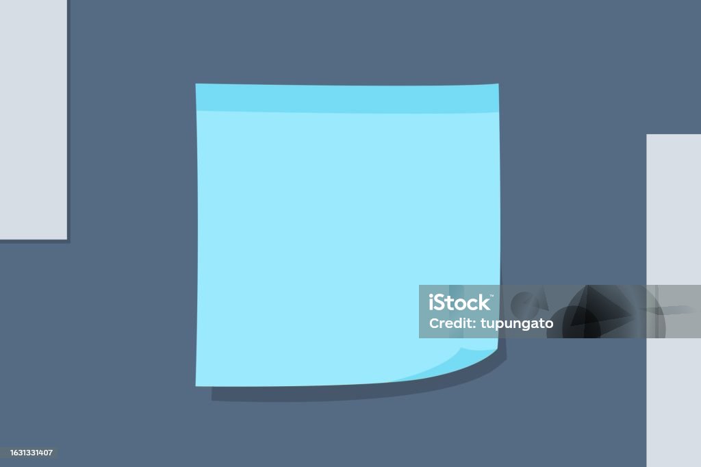 Sticker Note Coppy Sticky Note Empty Copyspace Stock Illustration - Download Image Now ...