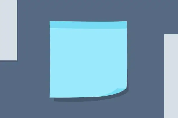 Vector illustration of Sticky note empty copyspace