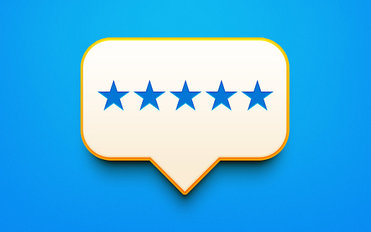 Speech Bubble With Five Stars