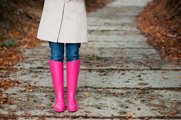 istock Woman wearing rubber boots 163136569