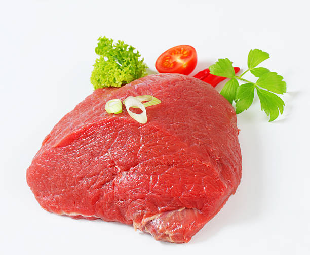 Raw beef shoulder Raw beef shoulder isolated on white boneless chuck steak stock pictures, royalty-free photos & images