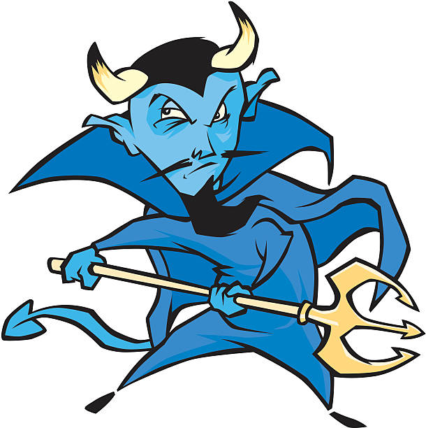 Blue Devil Stock Illustration - Download Image Now - Illustration