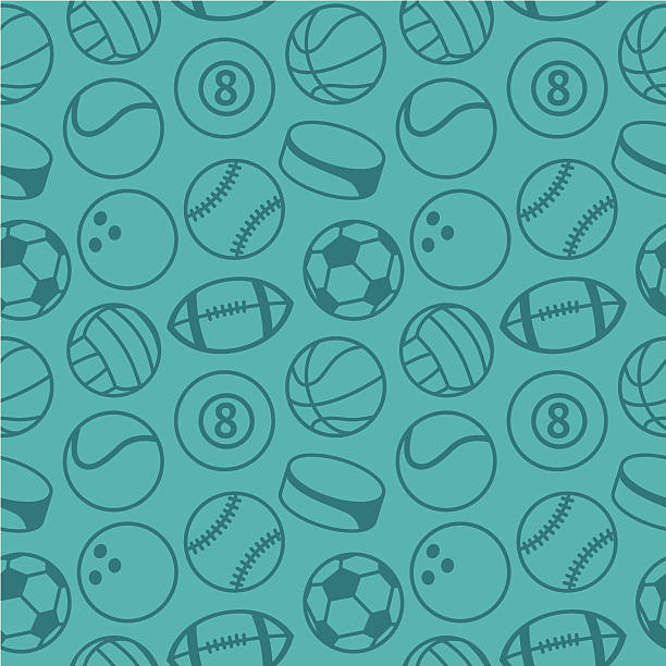 Vector seamless pattern with sport balls Vector seamless pattern with sport balls - abstract background inflatable soccer balls stock illustrations