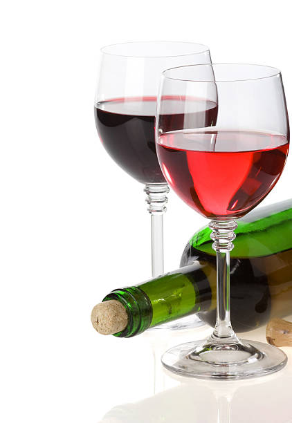istock wine in glass and bottle isolated on white 163139316